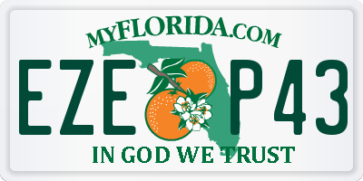 FL license plate EZEP43