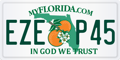 FL license plate EZEP45