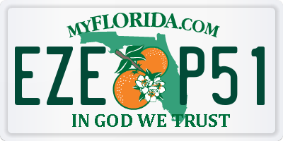 FL license plate EZEP51