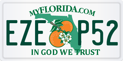 FL license plate EZEP52