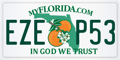 FL license plate EZEP53