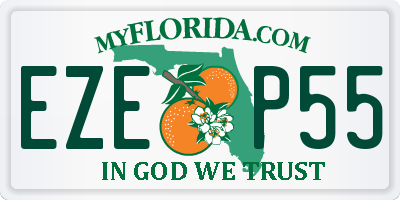 FL license plate EZEP55