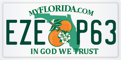 FL license plate EZEP63
