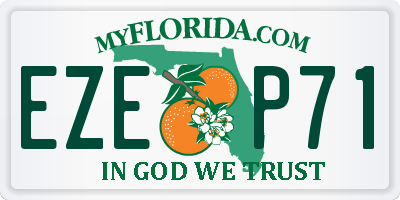 FL license plate EZEP71