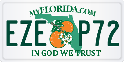 FL license plate EZEP72