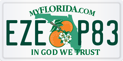 FL license plate EZEP83