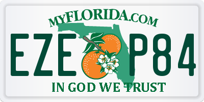 FL license plate EZEP84