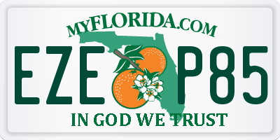FL license plate EZEP85