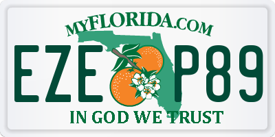 FL license plate EZEP89
