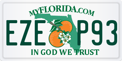 FL license plate EZEP93