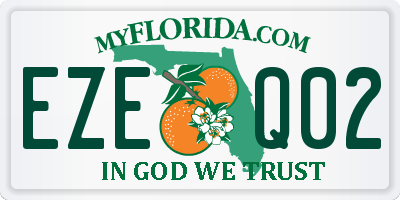 FL license plate EZEQ02