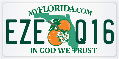 FL license plate EZEQ16