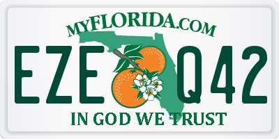FL license plate EZEQ42