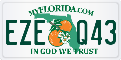 FL license plate EZEQ43