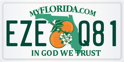 FL license plate EZEQ81