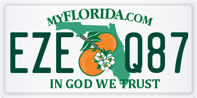 FL license plate EZEQ87
