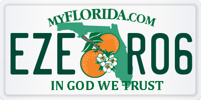 FL license plate EZER06