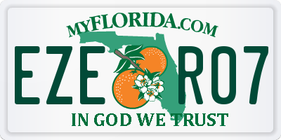 FL license plate EZER07
