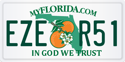 FL license plate EZER51