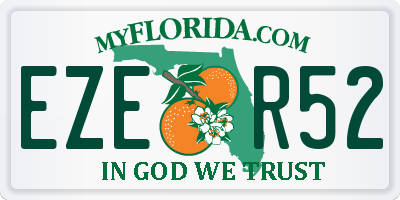 FL license plate EZER52