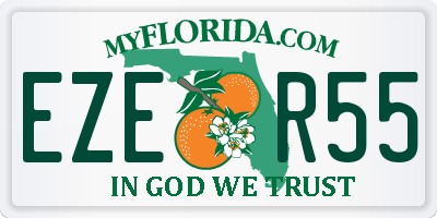 FL license plate EZER55