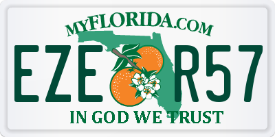 FL license plate EZER57