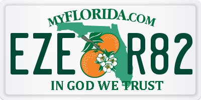 FL license plate EZER82