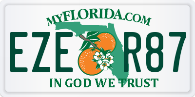 FL license plate EZER87