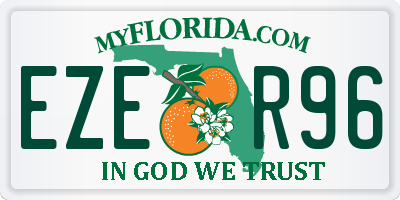 FL license plate EZER96