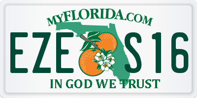 FL license plate EZES16