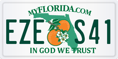 FL license plate EZES41