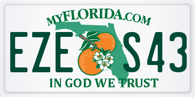 FL license plate EZES43
