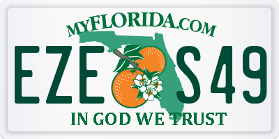 FL license plate EZES49