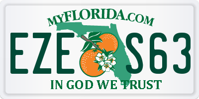 FL license plate EZES63