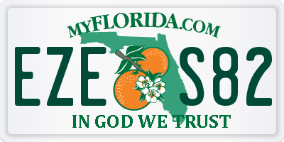 FL license plate EZES82