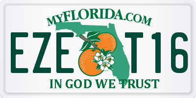 FL license plate EZET16