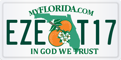 FL license plate EZET17