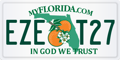 FL license plate EZET27
