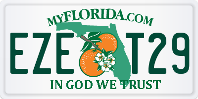FL license plate EZET29