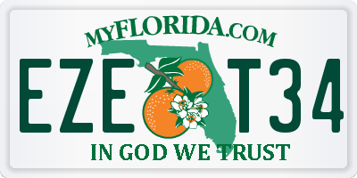 FL license plate EZET34
