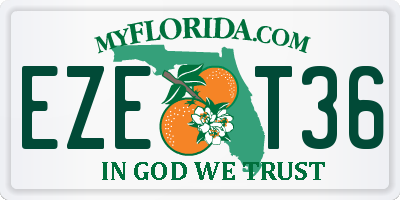 FL license plate EZET36