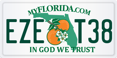 FL license plate EZET38