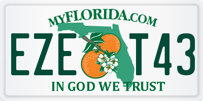 FL license plate EZET43