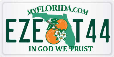 FL license plate EZET44