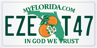 FL license plate EZET47