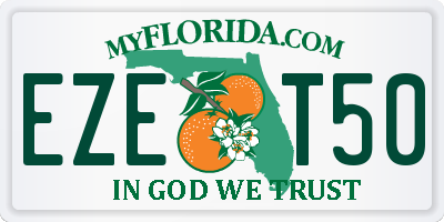 FL license plate EZET50