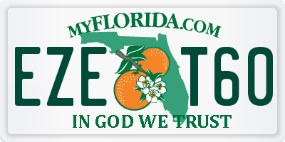 FL license plate EZET60