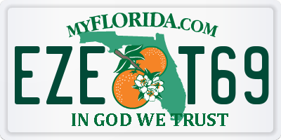 FL license plate EZET69