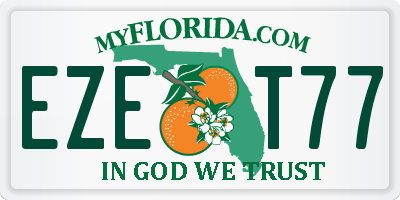 FL license plate EZET77
