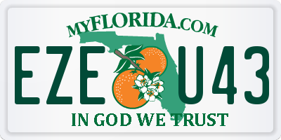 FL license plate EZEU43